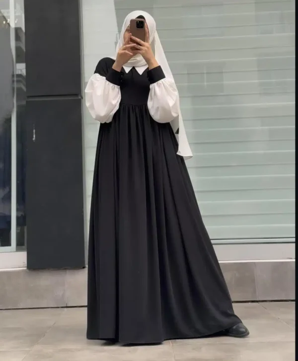 Zayra Frill Abaya Style Long Cuff Maxi