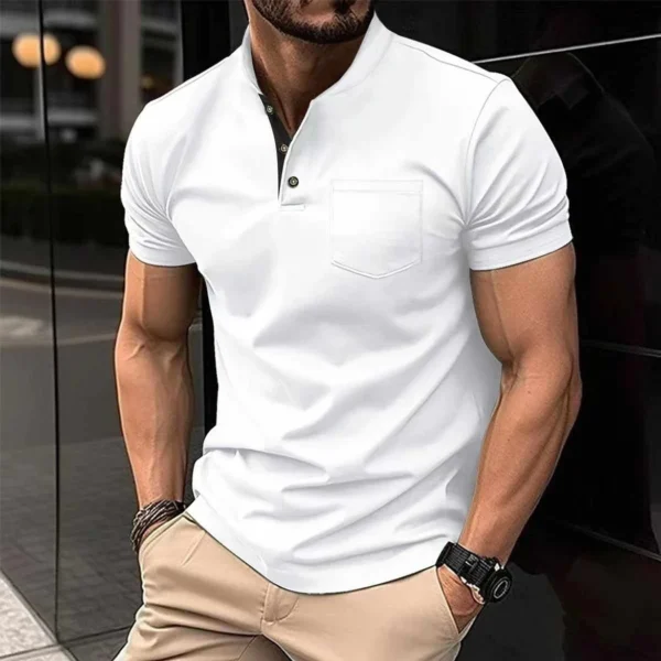 Zayra Ben Collar Pocket Style Summer Tshirt MSDTS-05