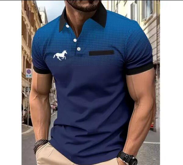 Zayra Imported 3D Printed Style Half-Sleeve Polo Summer Tshirt. MDP90