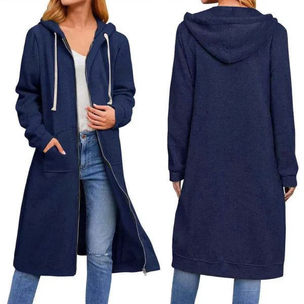 Zayra Premium Quality Long Zipper Hoodie For Winter's.