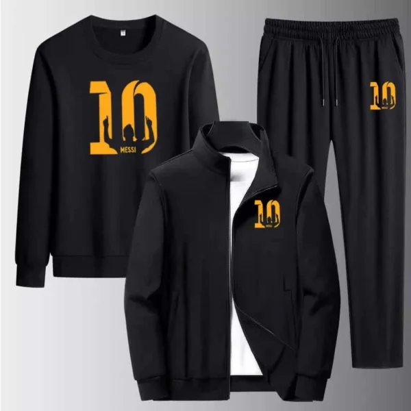 Zayra Messi-10 Jacket Style 3-Pcs Winter Track-suit.