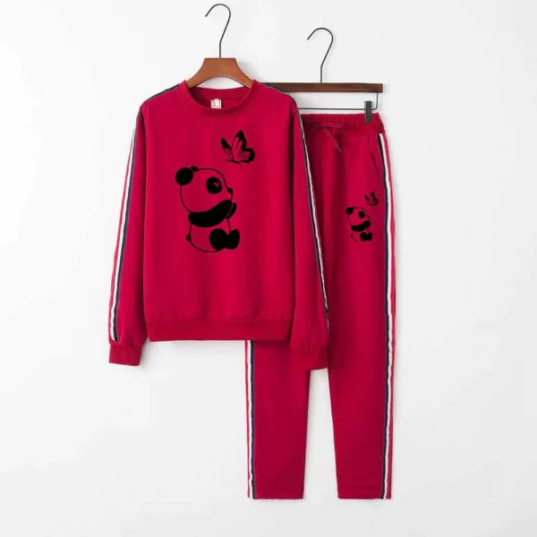 Zayra RED Multi-Stripe Style Winter 2-Pcs Tracksuit For Her.