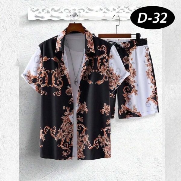 Zayra D-32 Dry-Fit 3D Printed Premium Quality 2-Pcs Summer Suit.