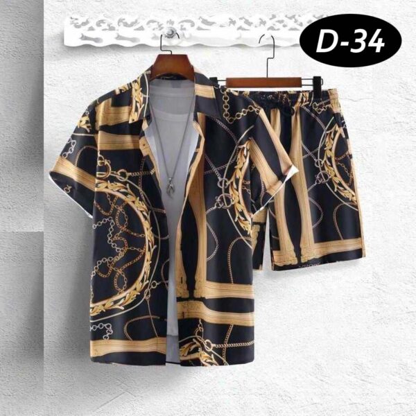 Zayra D-34 Dry-Fit 3D Printed Premium Quality 2-Pcs Summer Suit.
