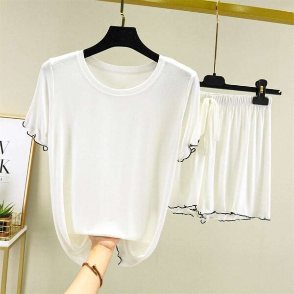 Zayra Piko Short Style 2-Pcs Summer Launge & Night Wear Suit. WLW-03