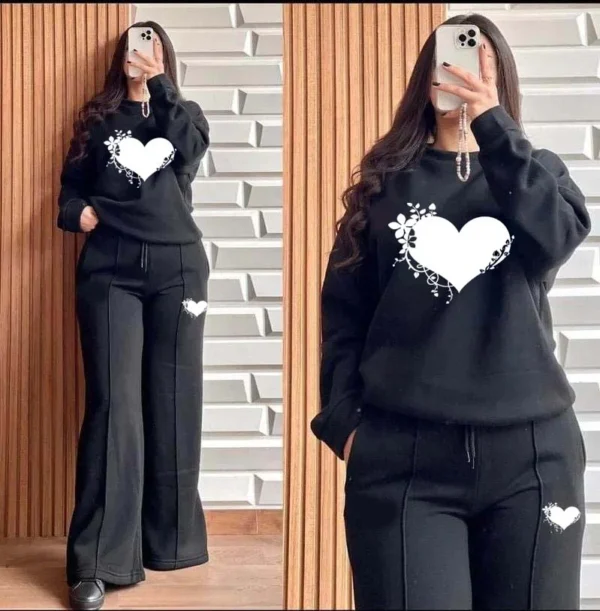 Zayra Pintex Baggy Trouser Style 2-Pcs Winter Co-Ord Set