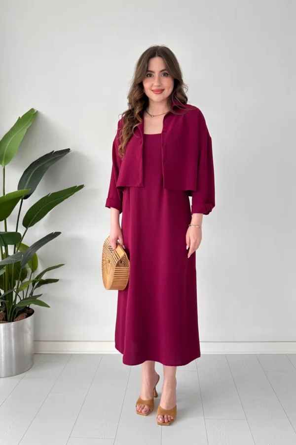 Zayra Korean Style Long Koti Maxi 2 Piece