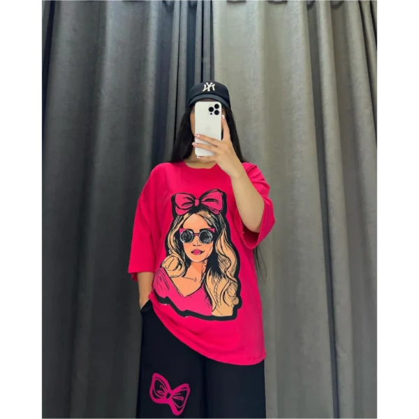 Zayra Printed Drop Shoulder T-Shirt Trouser Set