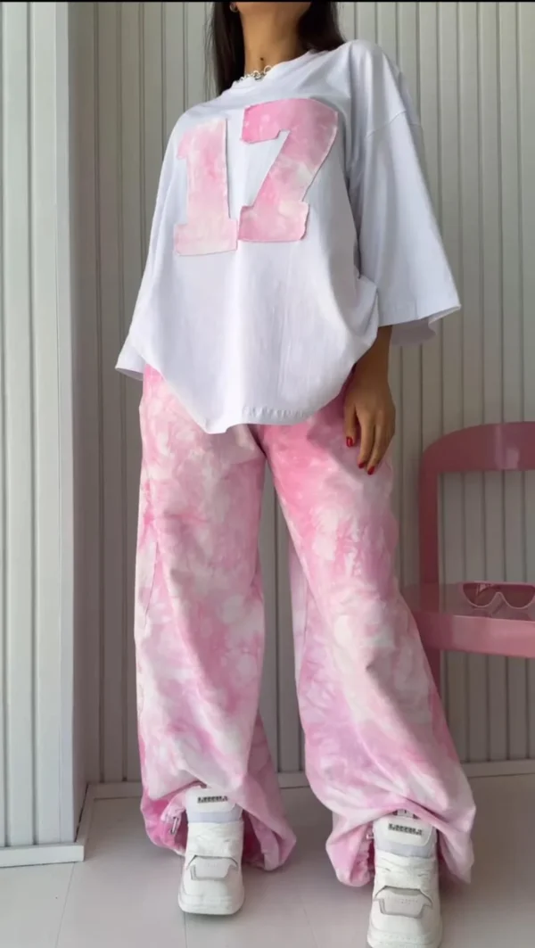 Zayra Tie-Dye Style Western 2-Pcs Summer Tracksuit For Her CWTS-01