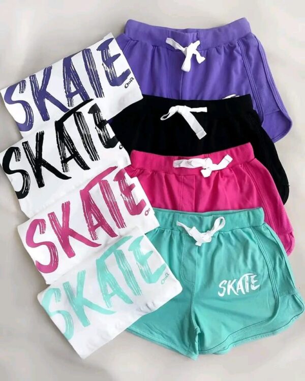 Zayra Skate Printed Top & Boxer Set.