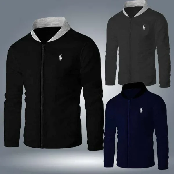 Zayra Bundle Of 3 RL Casual Printed Winter Zipper Upper.