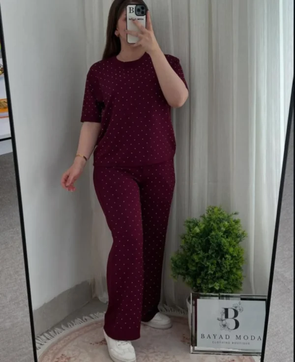 Zayra Round Neck Women 2 Piece Summer Dryfit Tracksuit For Her