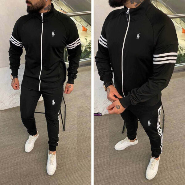 Zayra Stripe Jacket Style 2-Pcs Premium Quality Winter Tracksuit D-17.